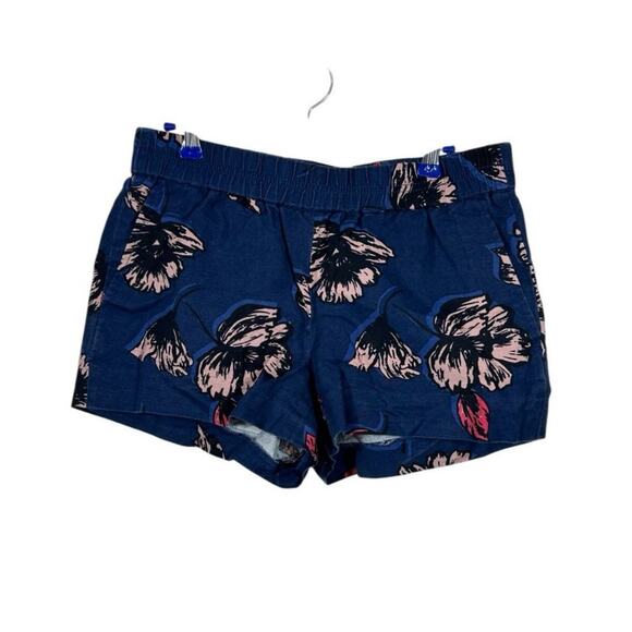 J. Crew Floral Chino Shorts Size 0 Linen Blend Summer Vacation Casual - Picture 2 of 12